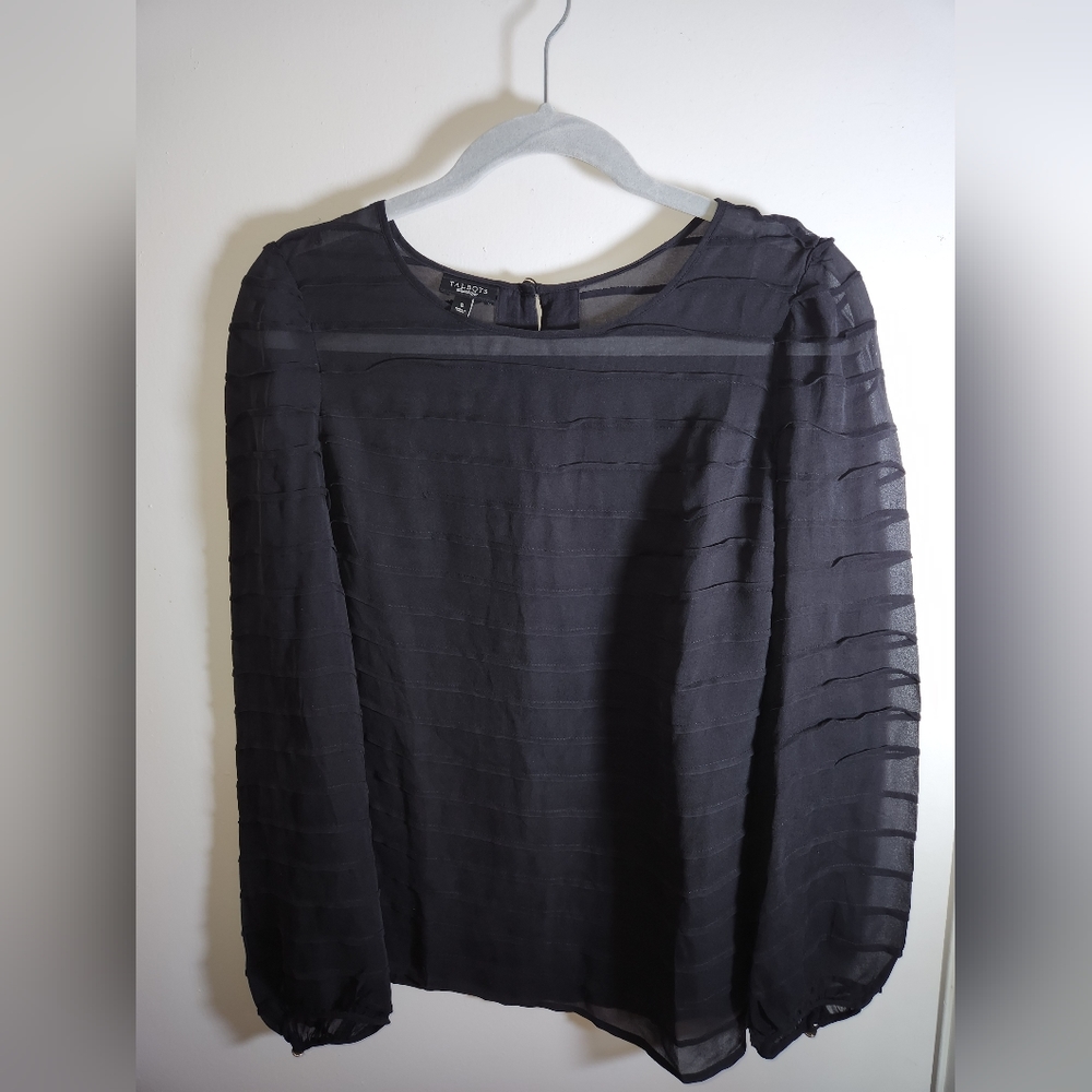 Talbots Sheer Long-sleeved Shirt 8